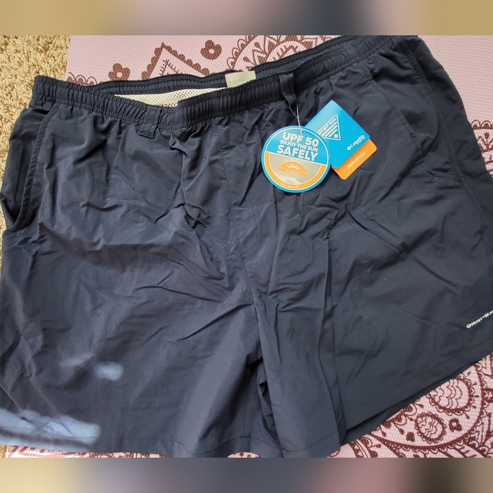 Columbia UPF 50+ Navy Swim Shorts with Mesh Lining
